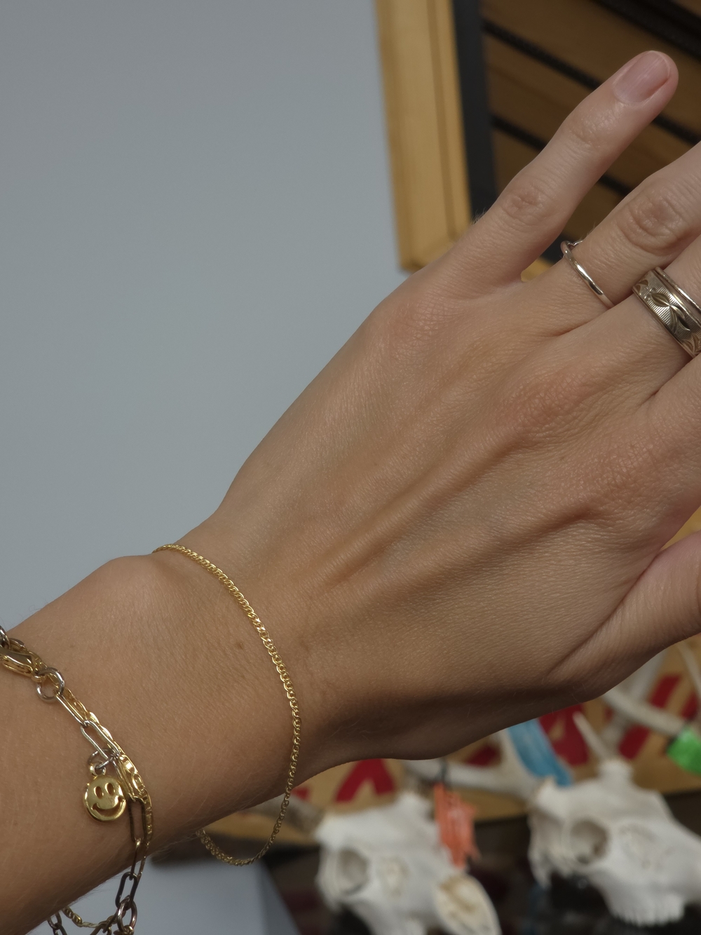 10k Solid Gold Double Cuban Bracelet - Picture 2 of 3